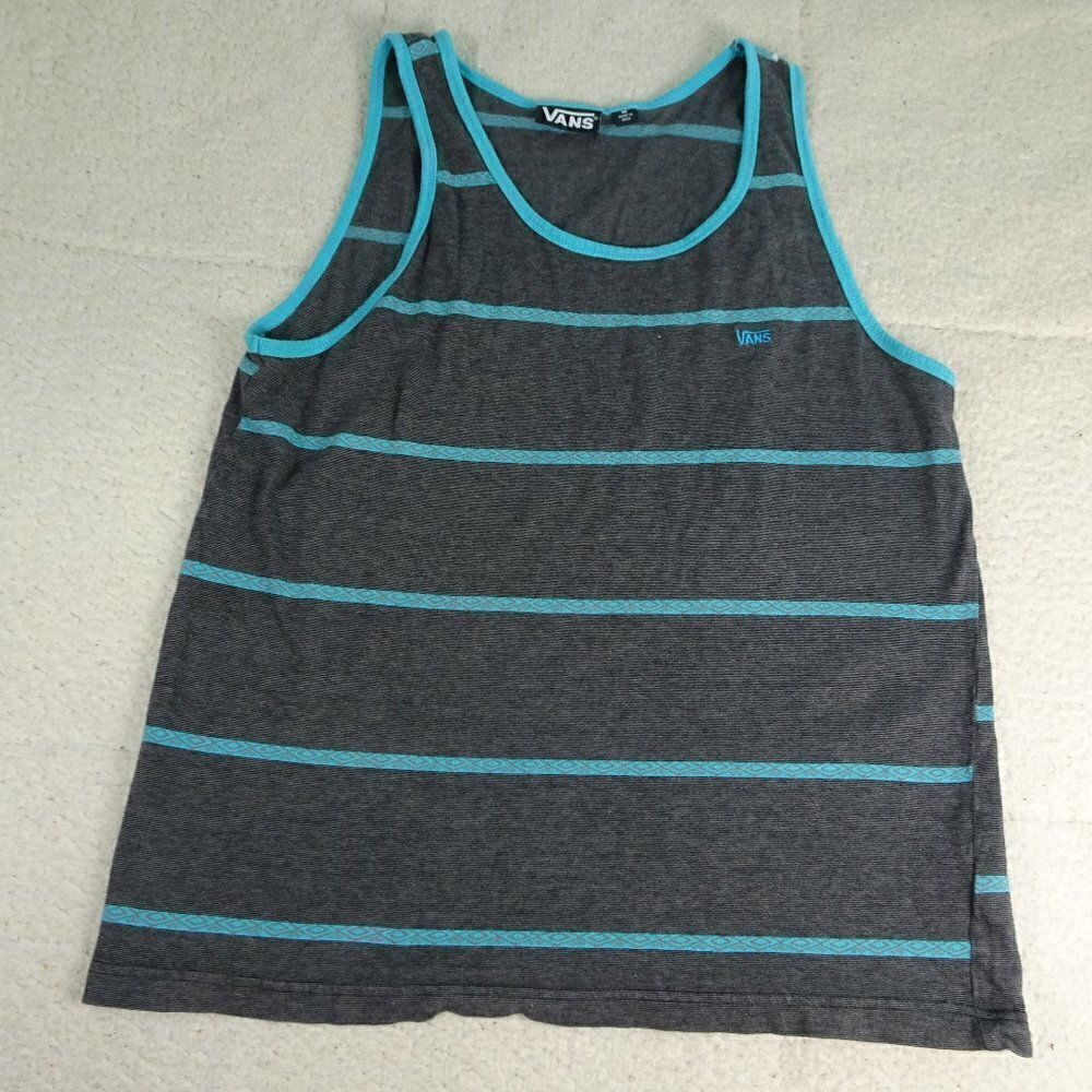 Vans Teal/Gray Tank Top Size Medium